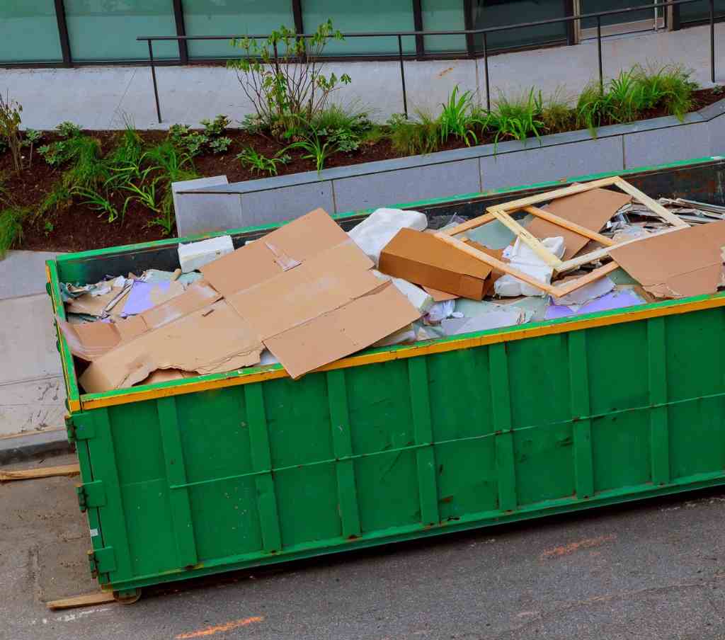 WRS Dumpster Rental — job photo WRS roll-off dumpster delivered to a residential driveway in Kent County, DE