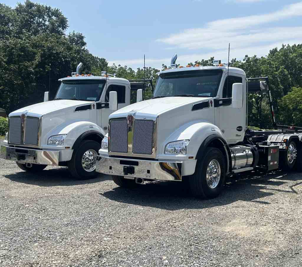 Roll-off dumpster rental in Hammonton, NJ WRS roll-off dumpster delivered to a residential driveway in Hammonton, NJ